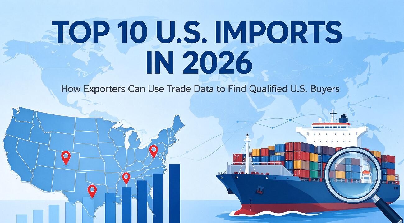 Top 10 U.S. Imports in 2026: How Exporters Can Use Trade Data to Find Qualified U.S. Buyers?